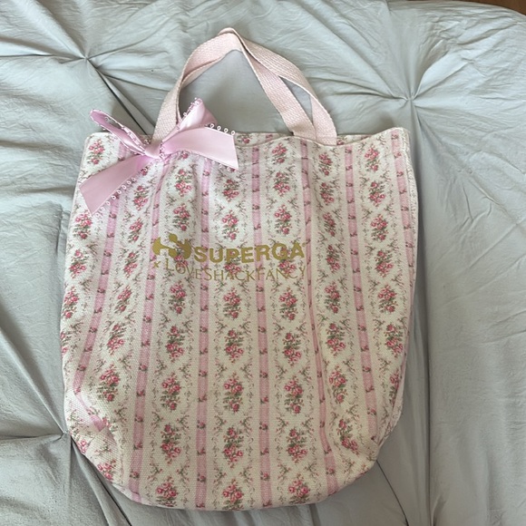 LoveShackFancy x Superga Shoes Size 38 + tote - Picture 4 of 5